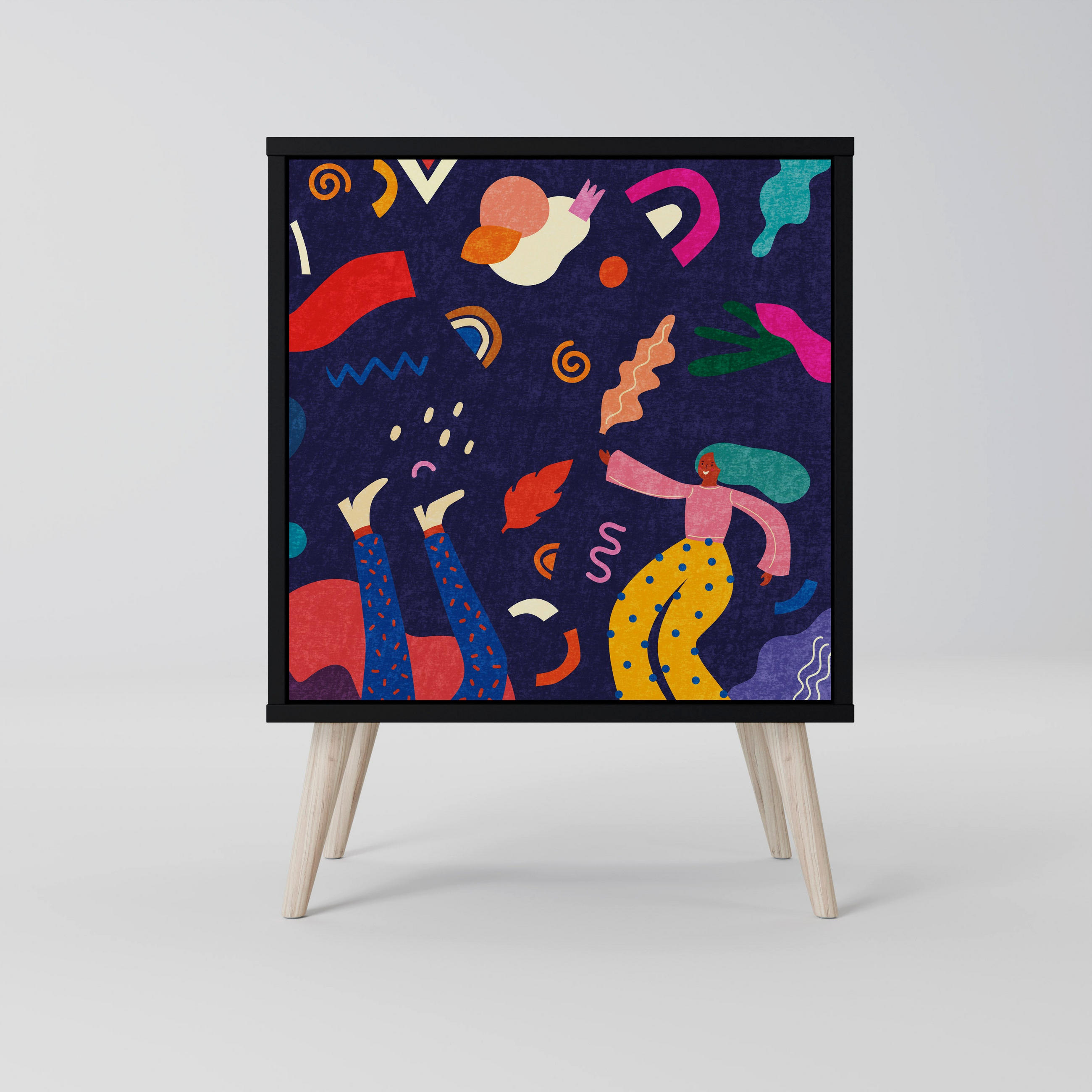 SpaceRebels Sideboard Schwarz 57.5x77.5x42 cm