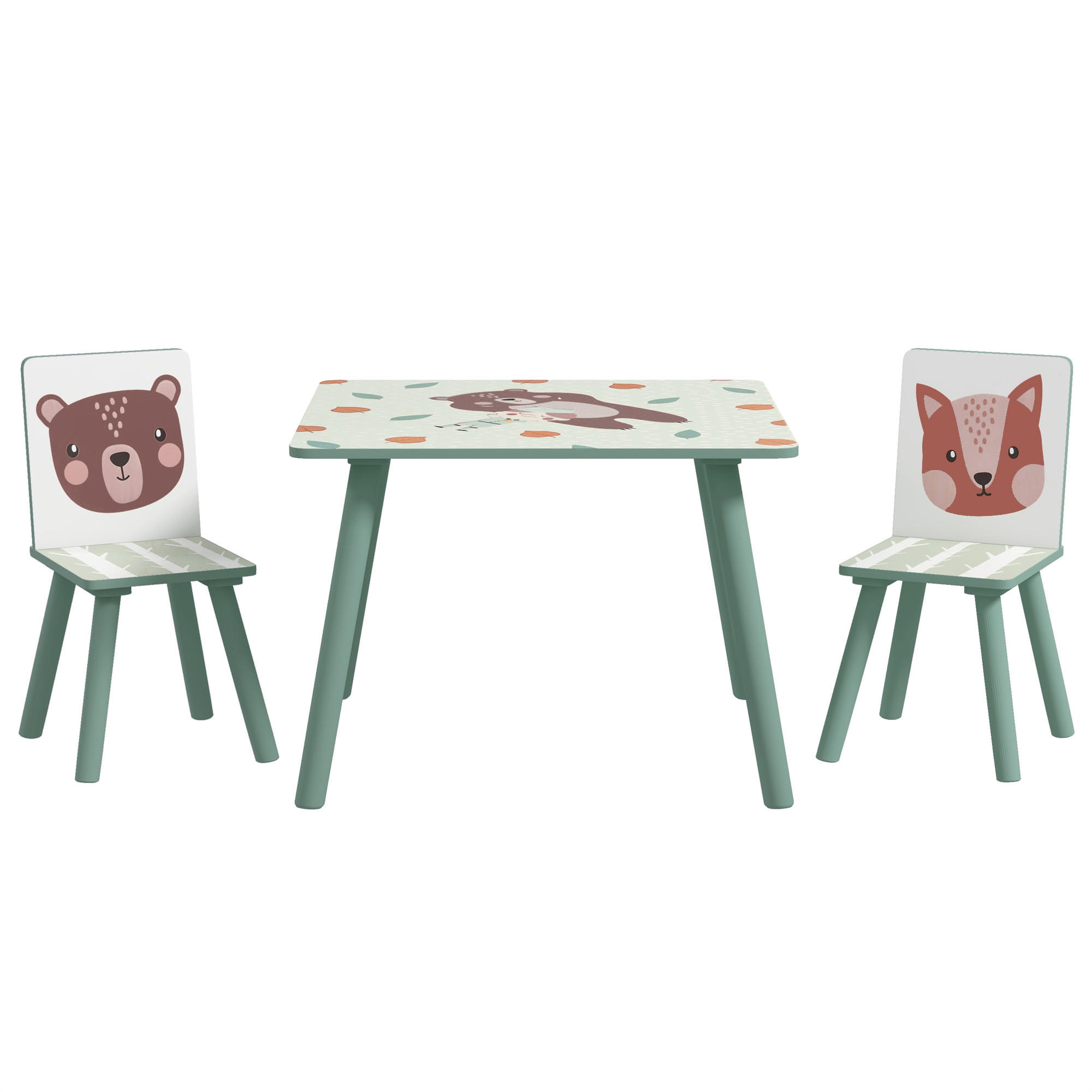KINDERSITZGRUPPE - Grün, Holzwerkstoff (60/44/60cm) - ZONEKIZ
