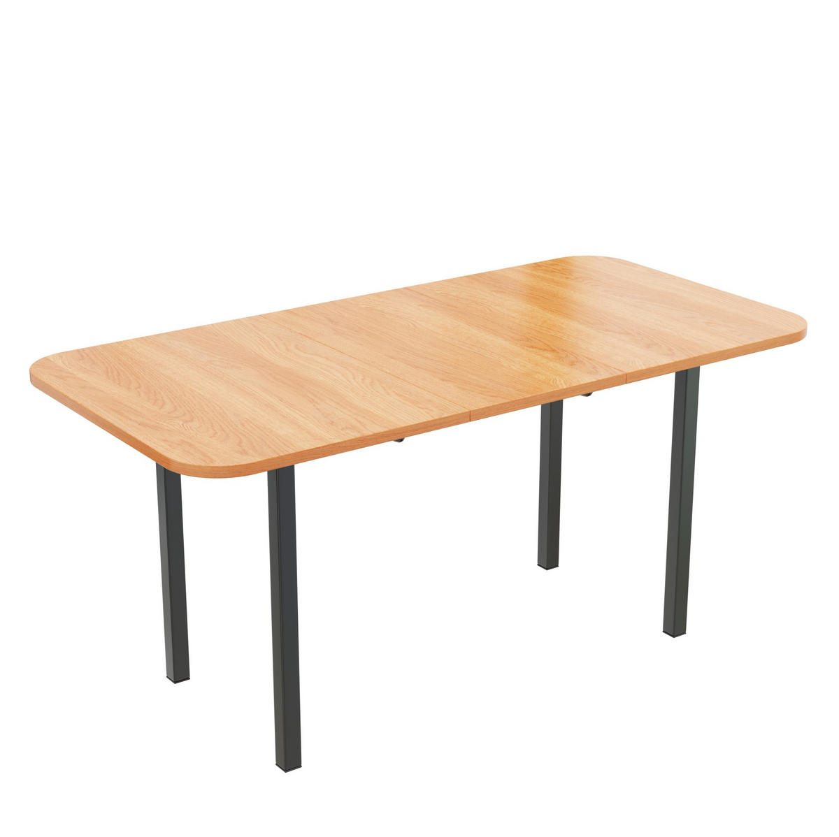 JÍDELNÍ stůl 120-160 cm dekor amerického bílého dubu z MDF s rozkládací deskou - barva dubu, kompozitní dřevo (160/80/75cm) - OKWISH
