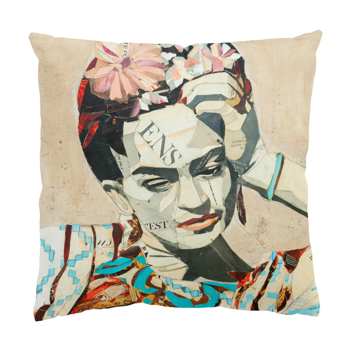 DEKOKISSEN 2er-Set Frida Kahlo - Collagen Duo I 40/40 cm - Multicolor, Textil (40/40cm) - Bilderwelten