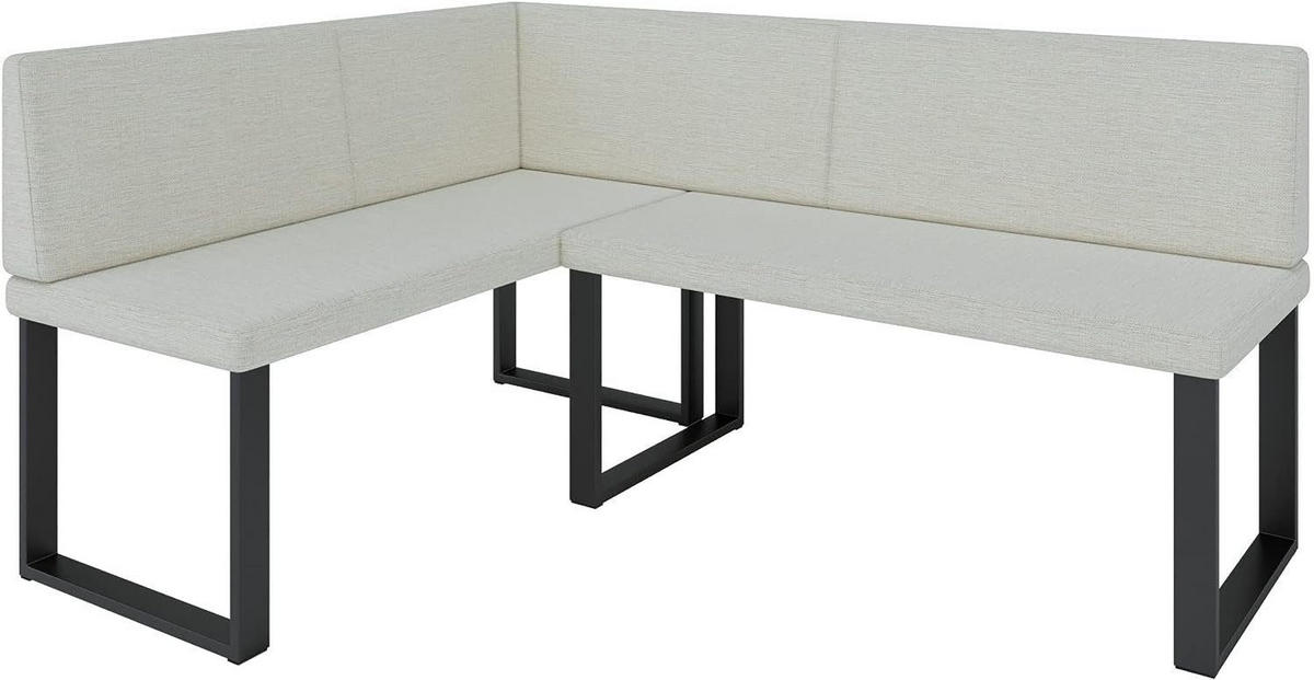 ECKBANK Alina - INARI-Stoff - 142 x 196 cm - Rechts - Beige - Beige, Textil/Metall (142/196cm) - AN-Moebel 4u