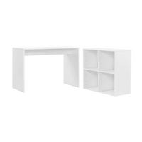 SCHREIBTISCH Der Produktive - Weiß, Holzwerkstoff (54/112/77cm) - Mokebo