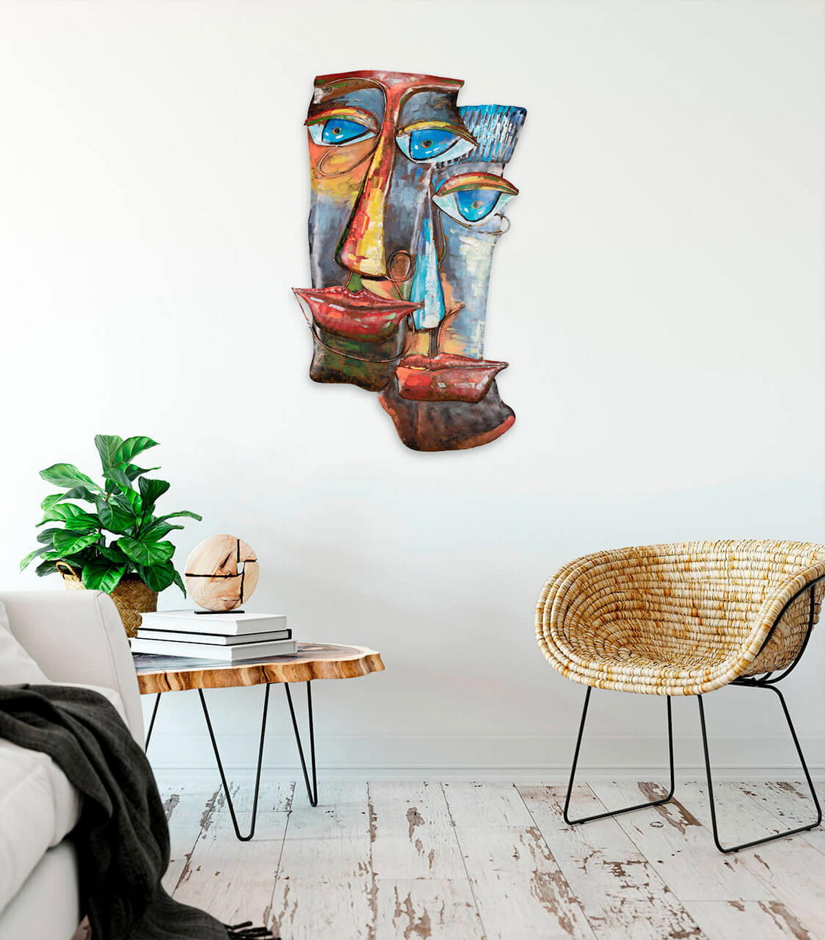 METALLBILD Bunt 100/61 cm - Multicolor, Metall (3.2/61cm) - KUNSTLOFT