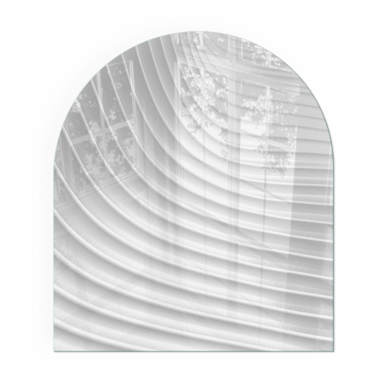 GLASPLATTE für Kamin 80x70 cm - Weiß, Glas (80/70/0.4cm) - TULUP