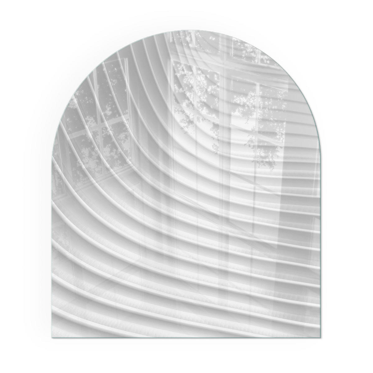 GLASPLATTE für Kamin 80x70 cm - Weiß, Glas (80/70/0.4cm) - TULUP