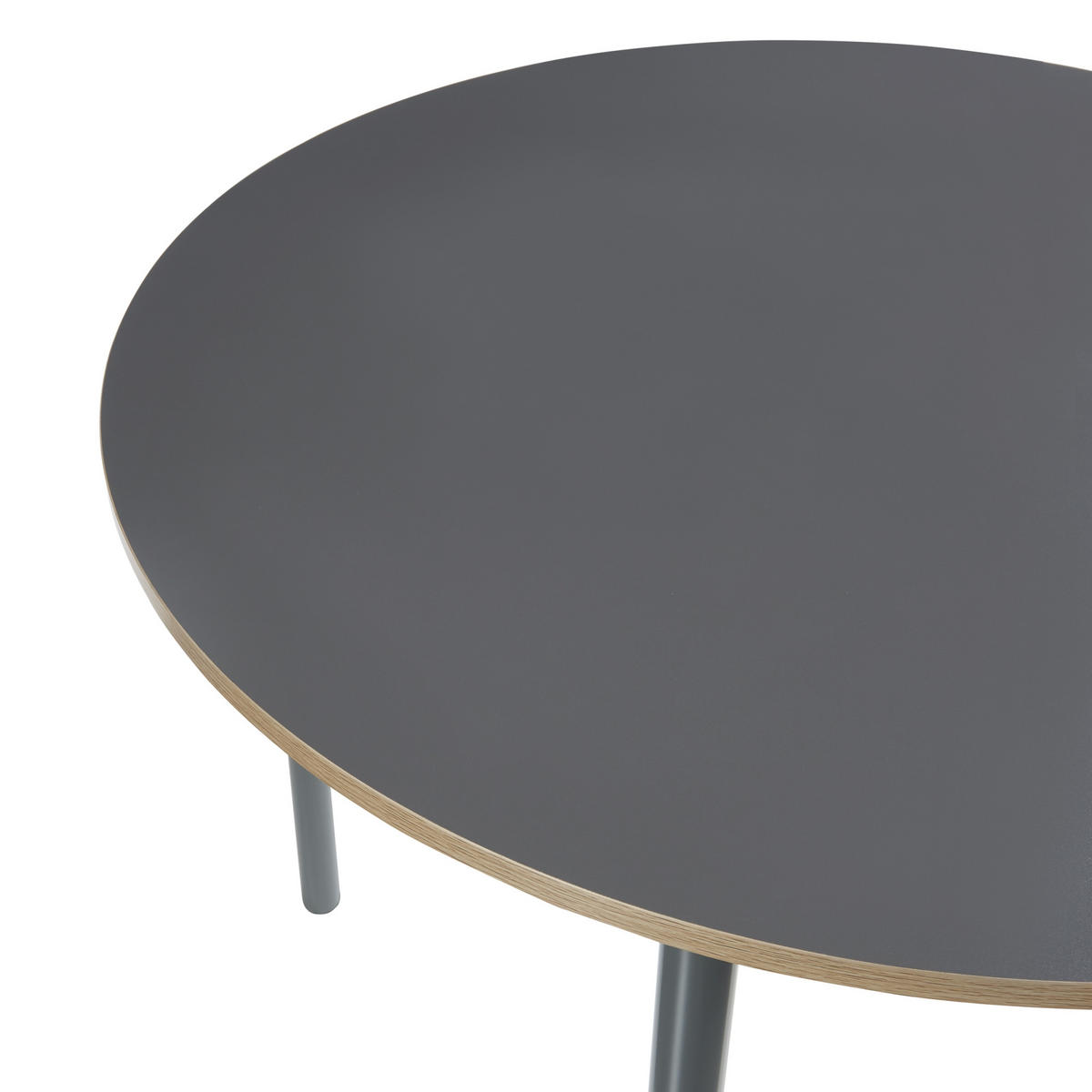 ESSTISCH Lindesberg - Schwarz/Grau, Holzwerkstoff/Metall (100/100/75cm) - [en.casa]