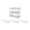 ETAGENBETT mit Matratze - 3 Personen - 3 x 90 x 190 cm - Metall - Silberfarben - ELOUAN III - Silberfarben, Metall - Vente-Unique