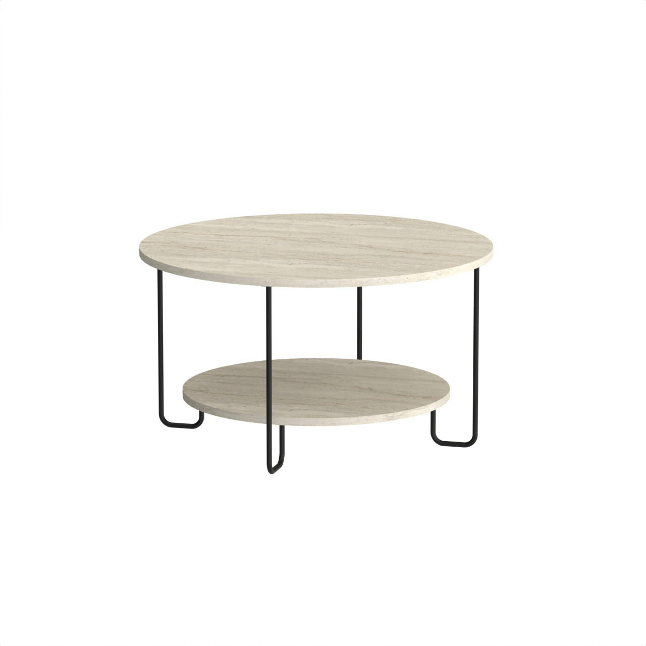 Decortie Couchtisch Beige 80x45x80 cm