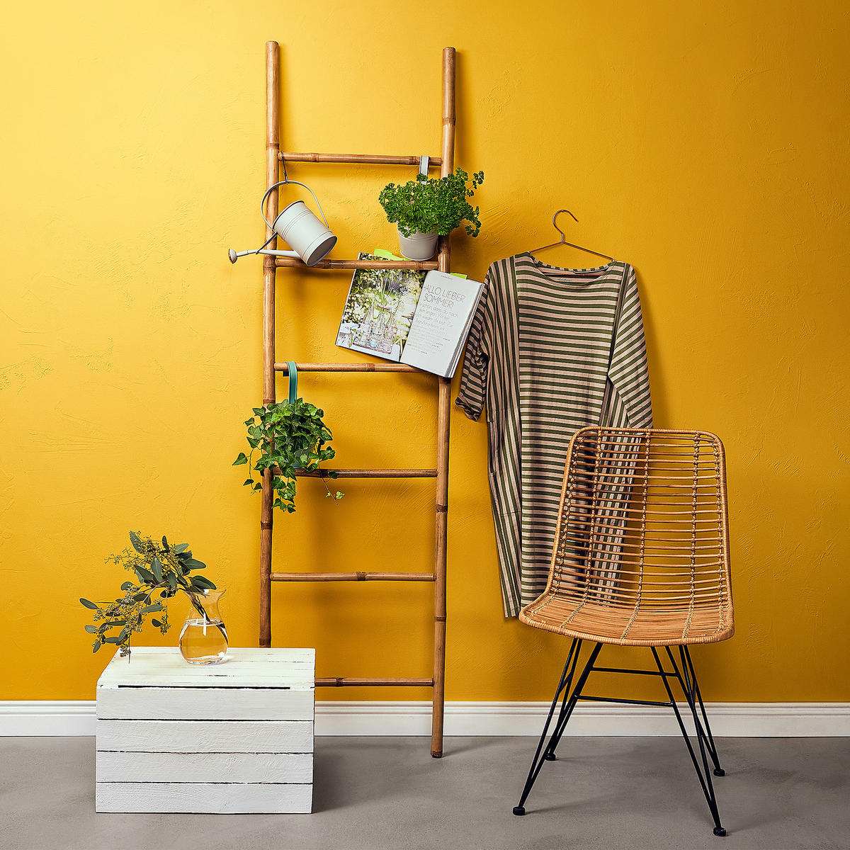 STUHL (2er Set) Hacienda - Braun, Naturmaterialien (58/90/48cm) - Butlers