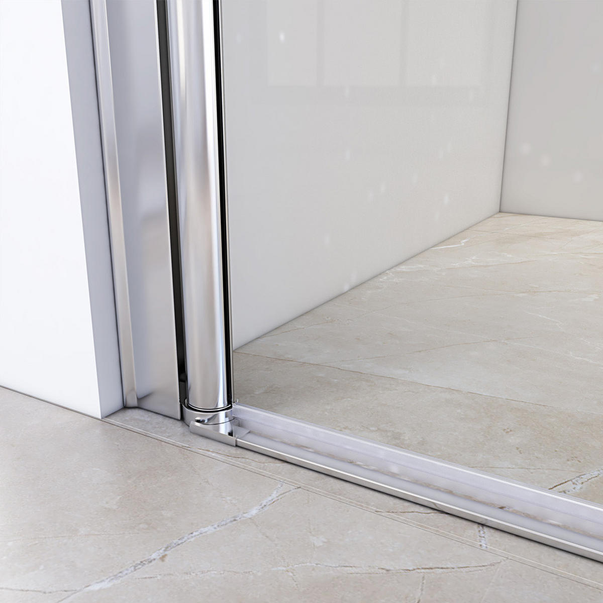 PENDELTÜR LAVEA - 80 cm - Silberfarben, Glas/Metall (80/195cm) - Home Deluxe