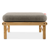 GARTENLOUNGE-HOCKER ATREDA - Grau, Holz/Textil (70/42/80cm) - KONSIMO®