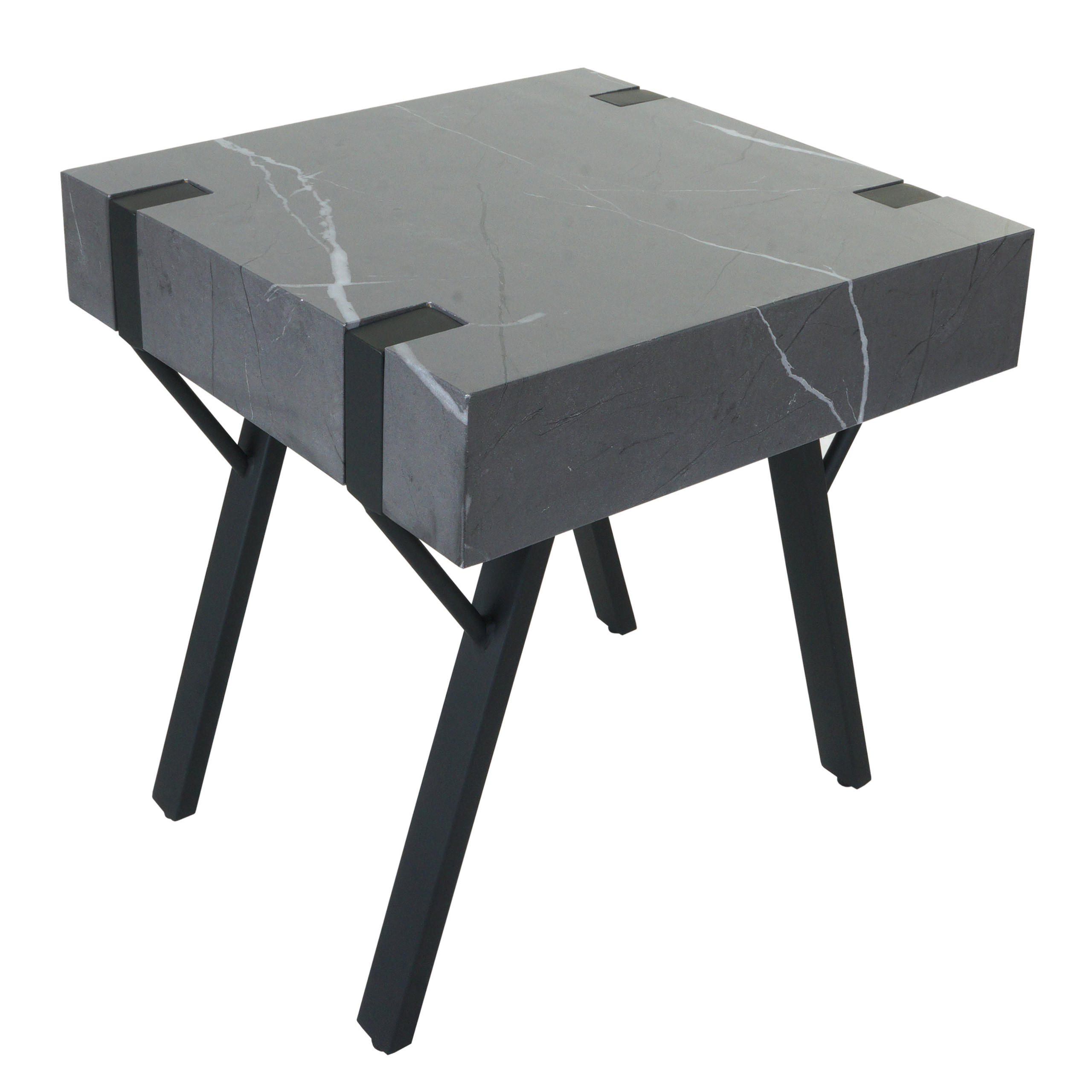 BEISTELLTISCH quadratisch Grau - Grau, Holz (50/50/50cm) - MCW