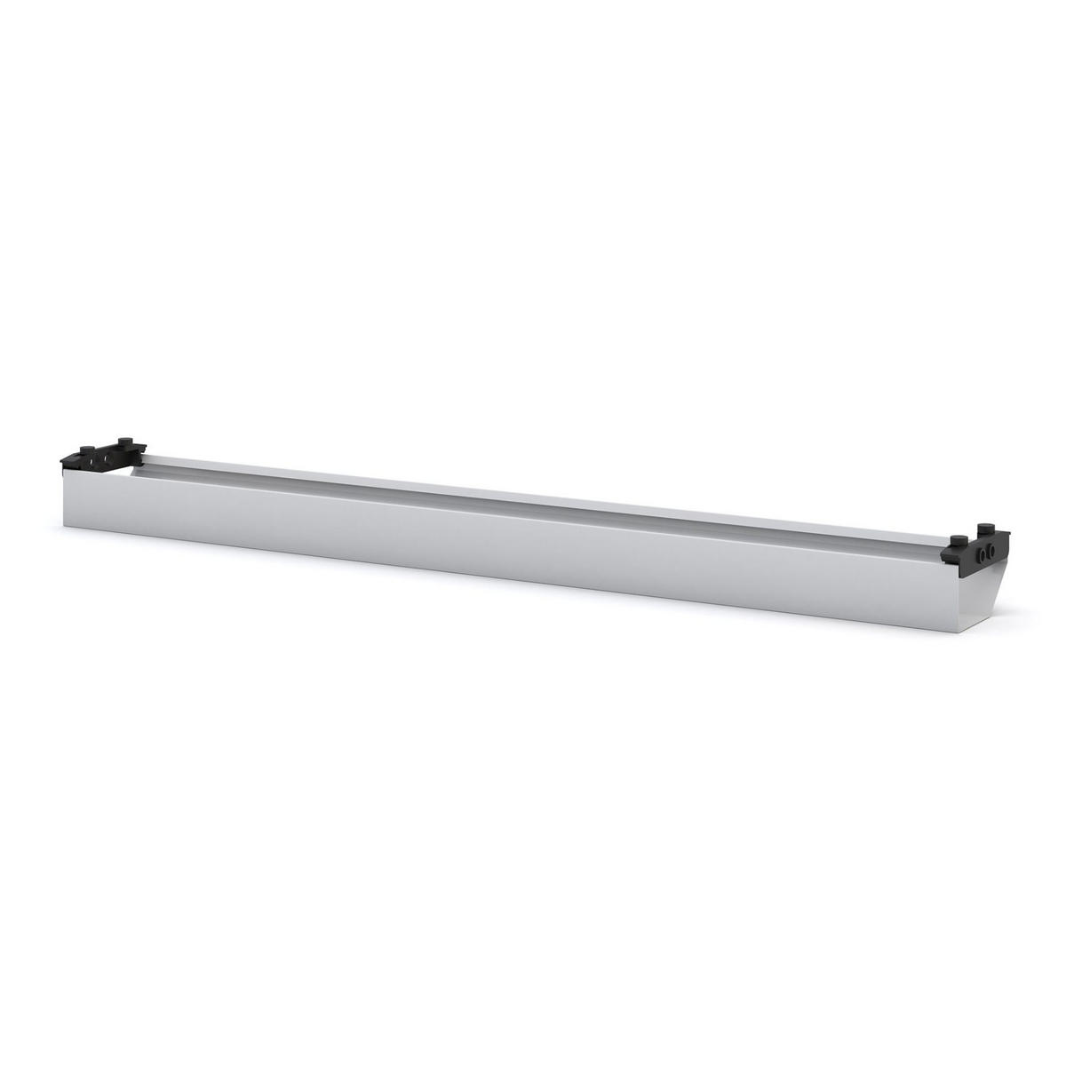 KABELMANAGEMENT-SET Horizontaler Kabelkanal Flex-big + Vertikale Kabelführung / Plus Vertikale Kabelführung Weißaluminium 1280mm - Silberfarben, Metall (16/128/10cm) - ASSMANN