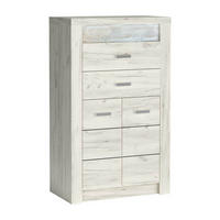 KOMMODE Indianapolis I-6 76 x 127 x 42 cm Kraft Weiß - Weiß, Holzwerkstoff/Metall (76/127/42cm) - Koseto