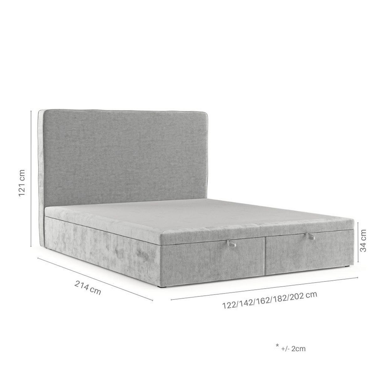 POLSTERBETT Hush mit Stauraum 140/200 cm Anthrazit im Megan Stoff - Anthrazit/Schwarz, Holz/Holzwerkstoff (140/200cm) - AltaBeds