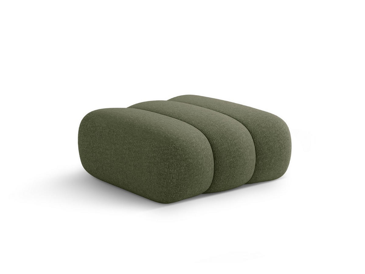 POUF Koge aus Chenille-Stoff grün - Grün, Textil (95/40/95cm) - Cosmopolitan Design