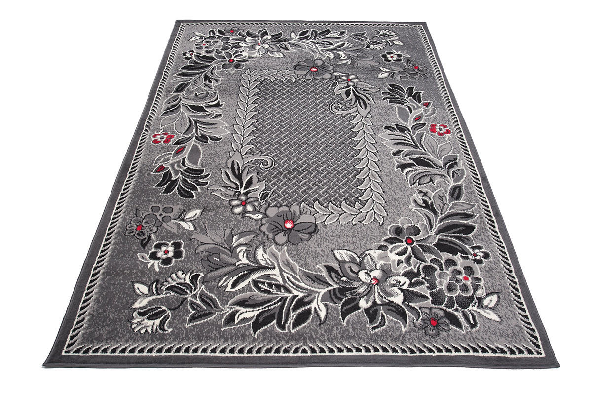 TEPPICH DREAM Rot Dunkelgrau 300/400 cm - Dunkelgrau/Rot, Textil (300/400cm) - Tapiso