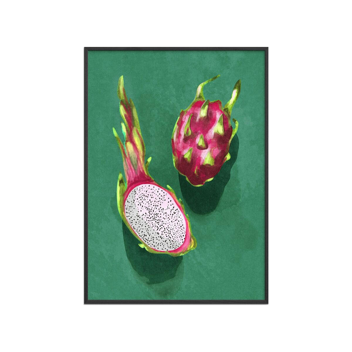 POSTER mit Rahmen Raissa Oltmanns - Dragonfruit - Multicolor/Schwarz, Holz/Papier (70/100cm) - Poster&Frame