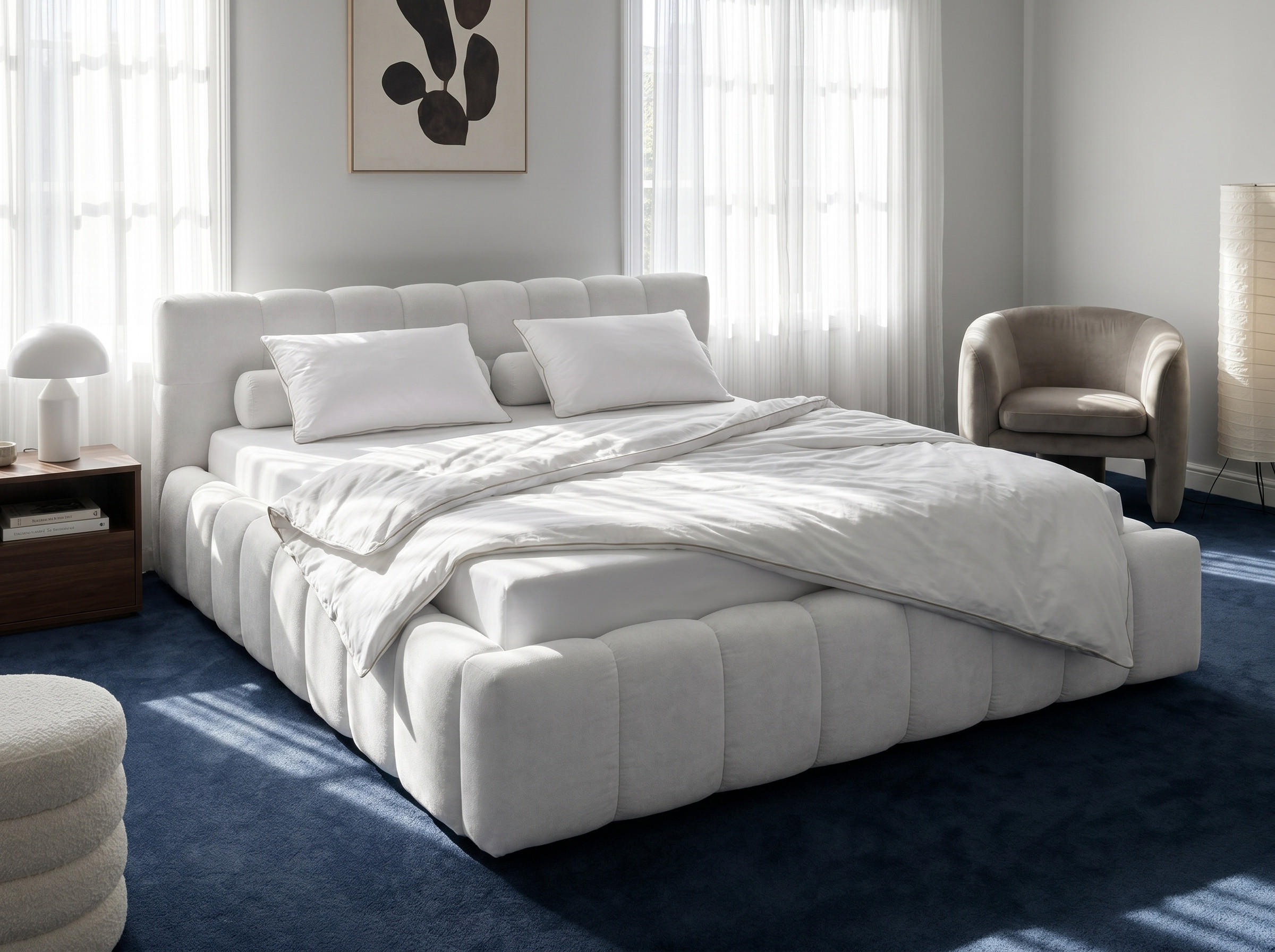 POLSTERBETT Celestia Hellgrau 180/200 cm Samt mit Bettkasten - Hellgrau, Textil/Metall (180/200cm) - wonello