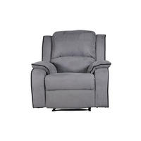 RELAXSESSEL - 1 Person - Stoff, Stoff - Grau - - Grau, Textil (100/99/96cm) - Vente-Unique