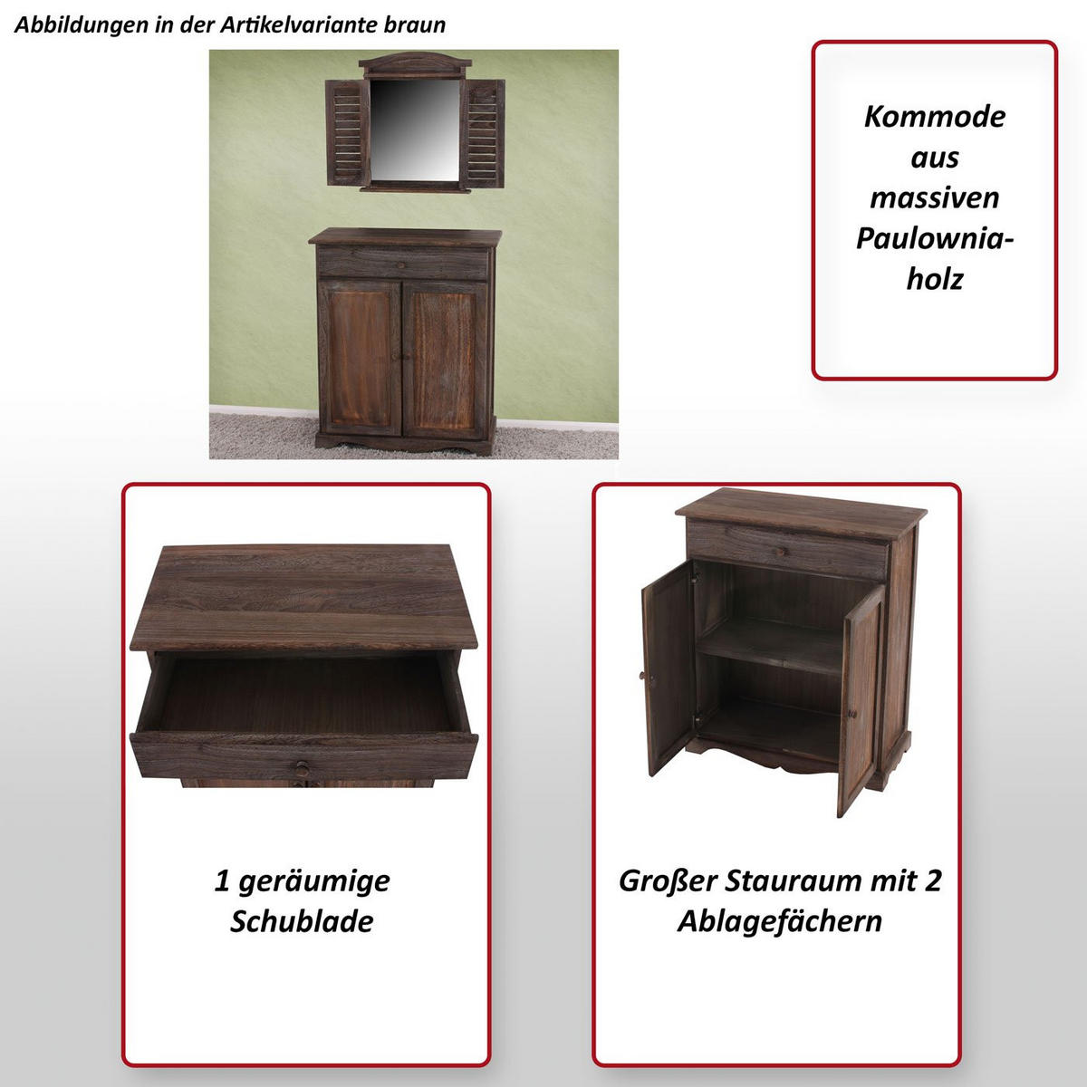 KOMMODE SCHRANK Weiß - Weiß, Holz (66/78/33cm) - MCW