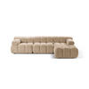 ECKSOFA modular rechts Bellis aus Boucle sandfarben 4 Sitzplätze - Sandfarben, Textil (155/282cm) - Micadoni