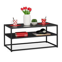 COUCHTISCH - Schwarz, Holzwerkstoff/Metall (50/90/42cm) - Relaxdays