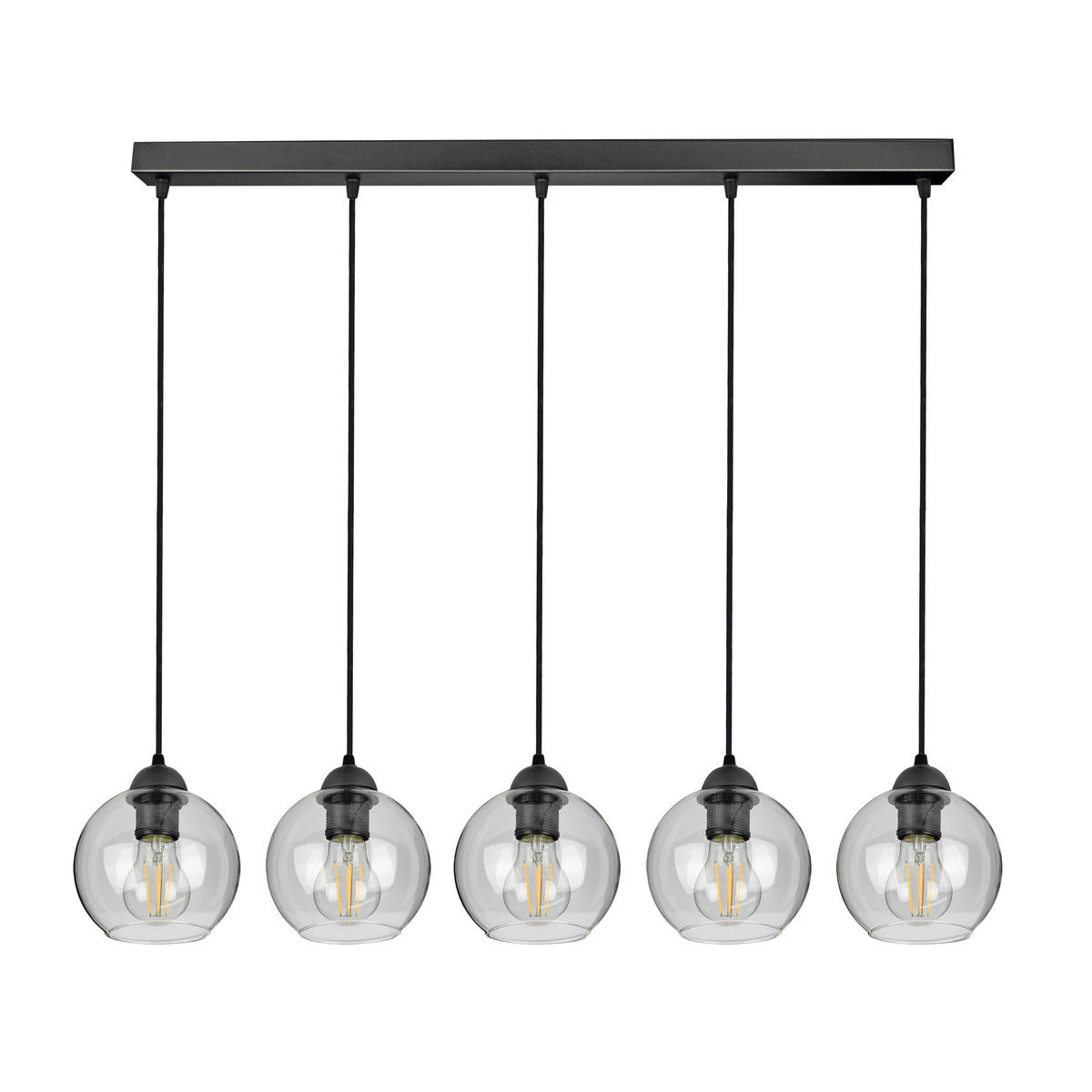 PEDELLEUCHTE HAGEN - Transparent, Glas/Metall (15/100/100cm) - kiki design