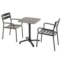GARTENSET 3-tlg., Schwarz - Schwarz, Metall - Oviala