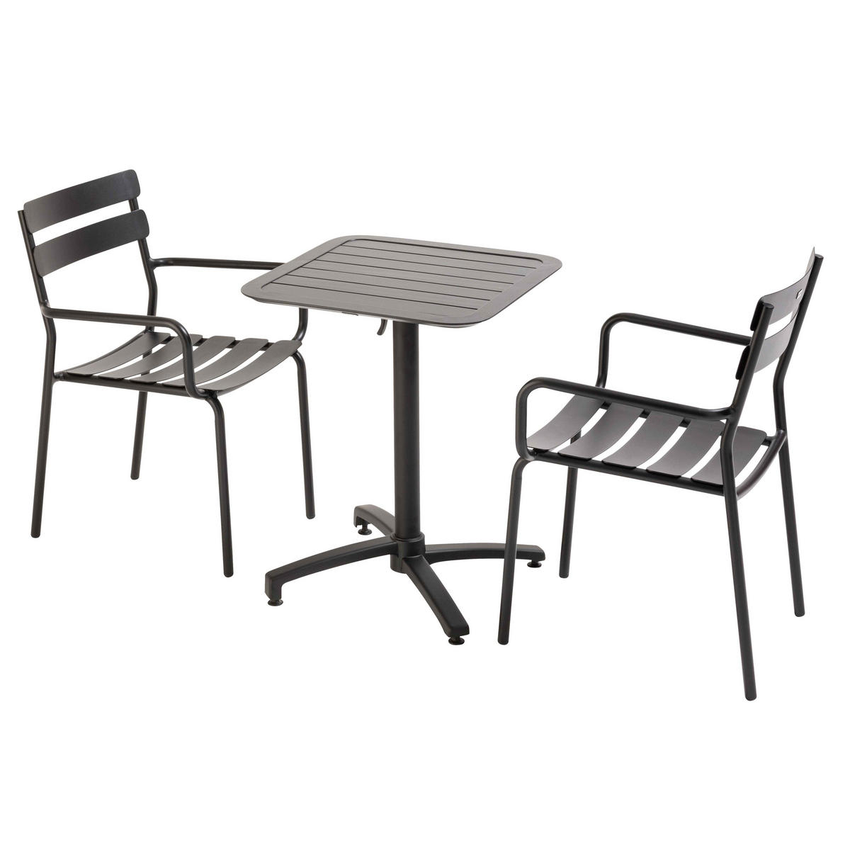 GARTENSET 3-tlg., Schwarz - Schwarz, Metall - Oviala