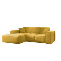 ECKSOFA L-Form Wohnzimmer SIENA Stoff Poso Gelb Links - Gelb, Holz/Textil (165/266cm) - Kaiser Möbel