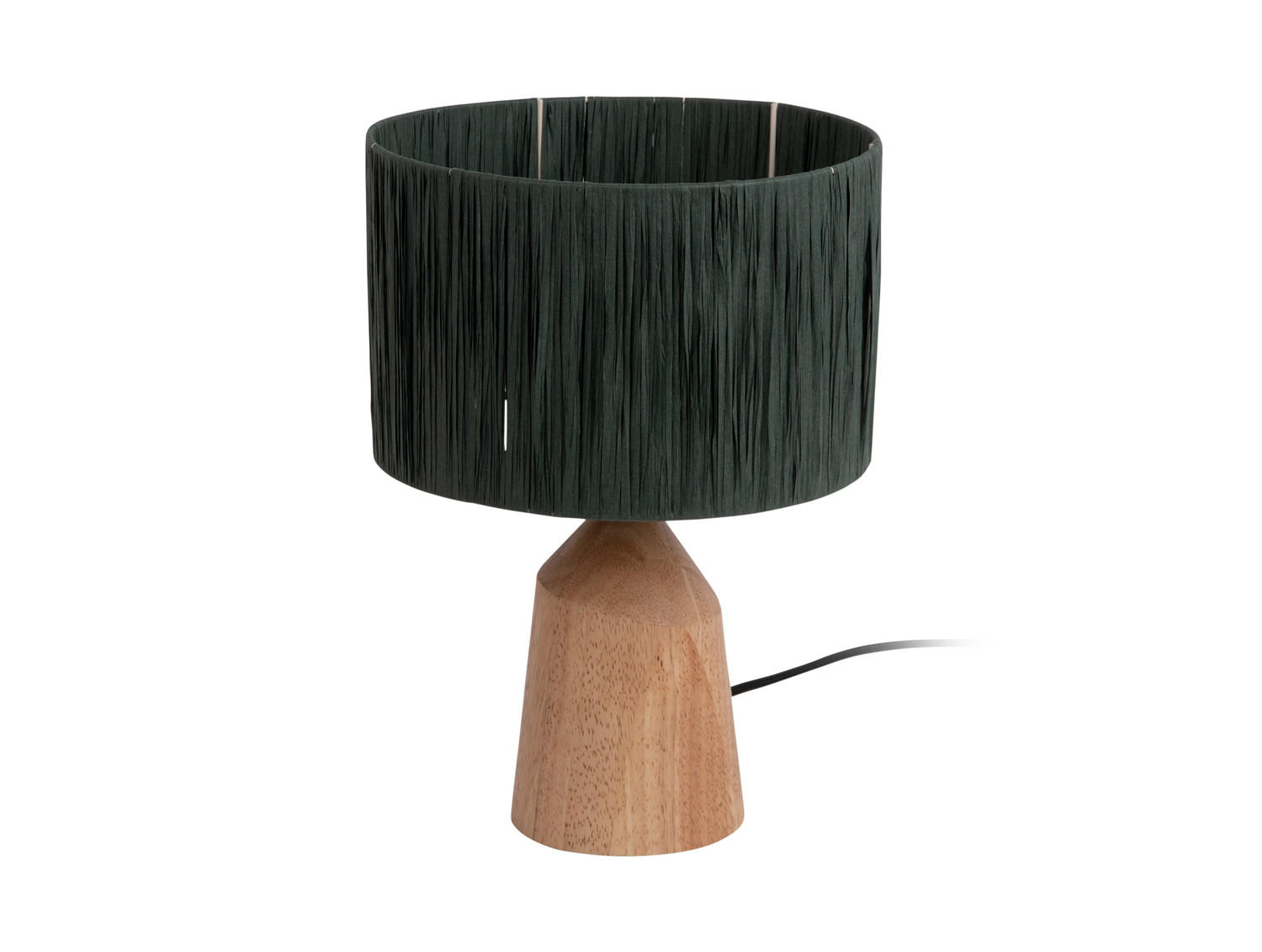 TISCHLAMPE Sheer Trapeze 25/25/35 cm - Grün, Naturmaterialien (25/25/35cm) - Leitmotiv