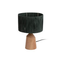 TISCHLAMPE Sheer Trapeze 25/25/35 cm - Grün, Naturmaterialien (25/25/35cm) - Leitmotiv