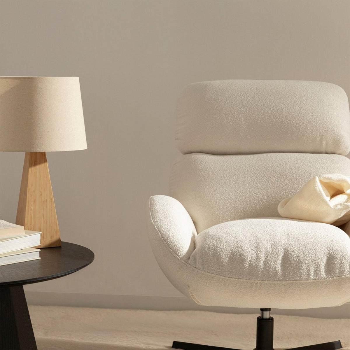 DREHSTUHL Rik Beige 72 cm x 88 cm - Beige, Textil (72/88/78cm) - Klast Home