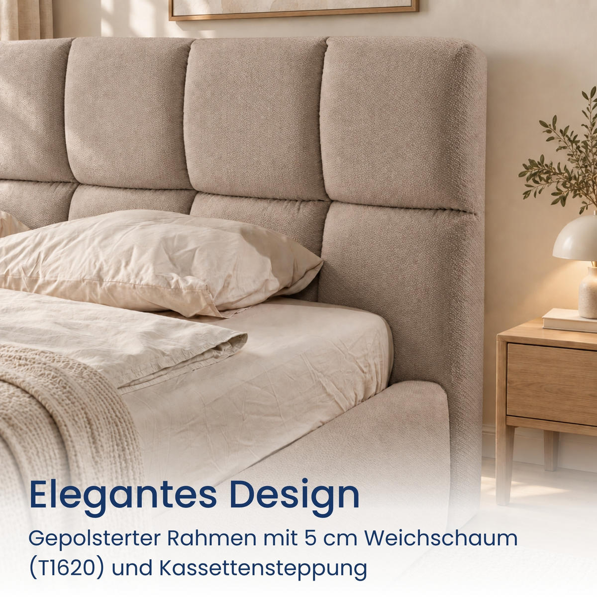 POLSTERBETT mit Stauraum 180x200 cm in Braun - Braun, Textil (180/200cm) - Home Collective