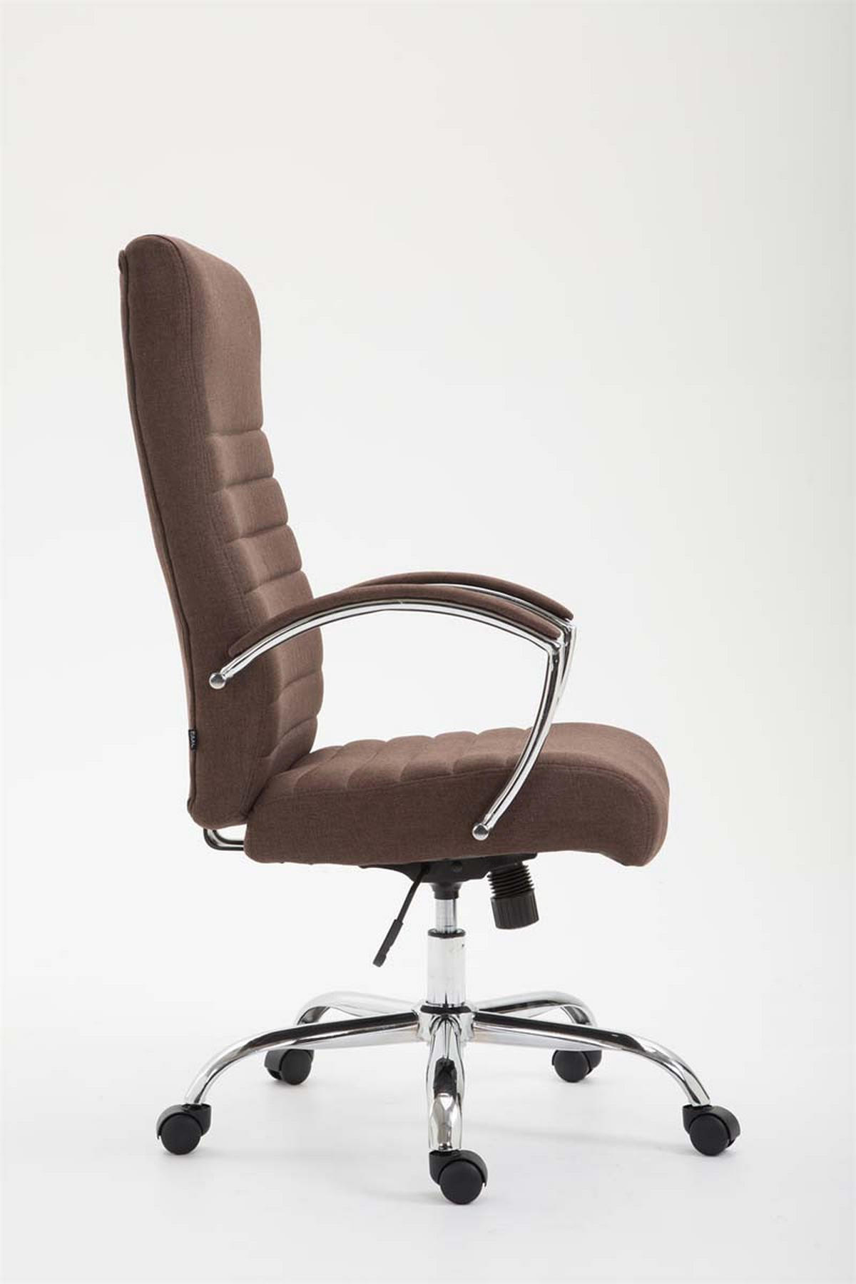 CHEFSESSEL Stoff Braun - Braun, Textil/Metall (60/110/68cm) - CLP