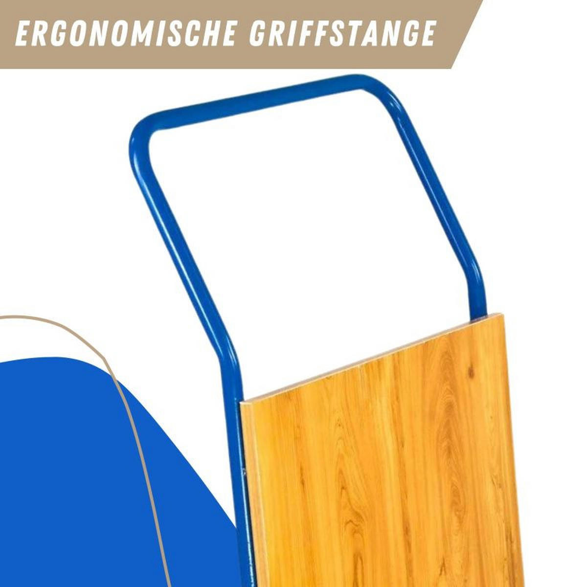 TRANSPORTWAGEN 93x51x95cm Traglast 180kg Lichtblau - Blau, Holz (95/51/93cm) - PROREGAL