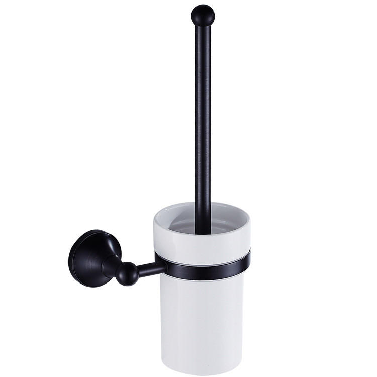 TOILETTENBÜRSTENHALTER – Schwarz (16 x 10,5 x 36 cm) - Schwarz, Metall (16/36/10.5cm)