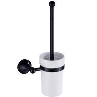 TOILETTENBÜRSTENHALTER – Schwarz (16 x 10,5 x 36 cm) - Schwarz, Metall (16/36/10.5cm)