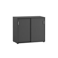 AKTENSCHRANK Fox 84x100x41 cm 2 Schiebetüren Anthrazit - Anthrazit, Holz (100/84/41cm) - PROREGAL