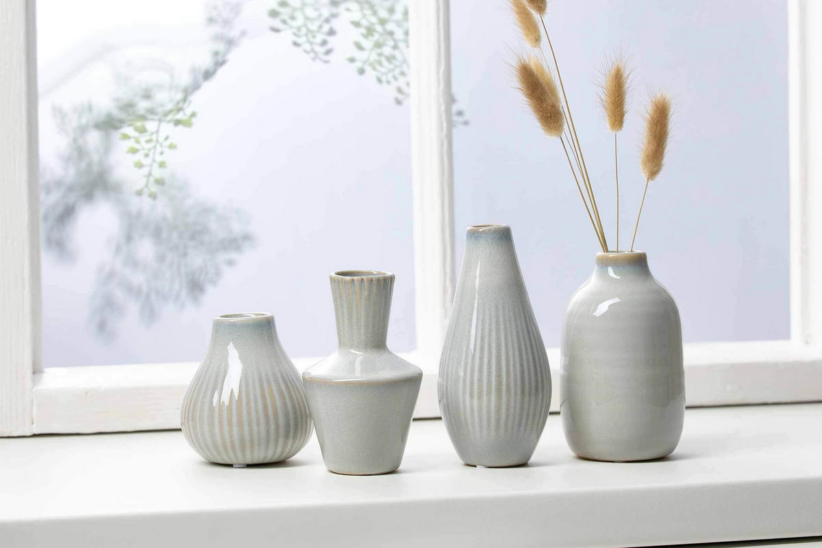 VASEN Granna grau 14,5 cm 8er Set - Grau, Keramik (14.5cm) - Ritzenhoff Breker