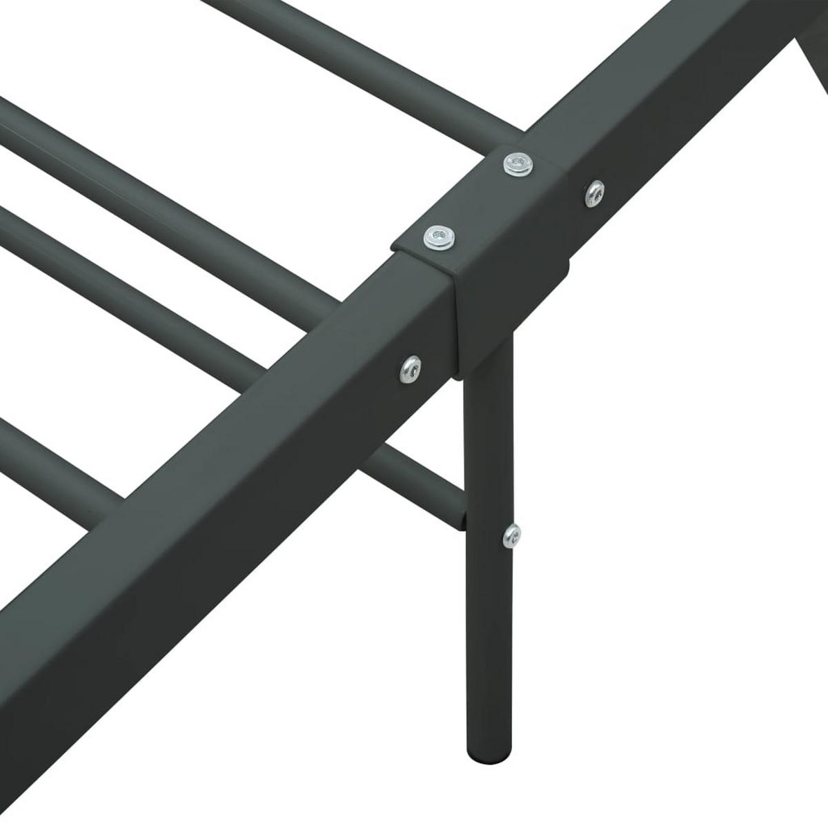 METALLBETT Husted 97/205 cm - Grau, Metall (90/200cm) - Nettlife
