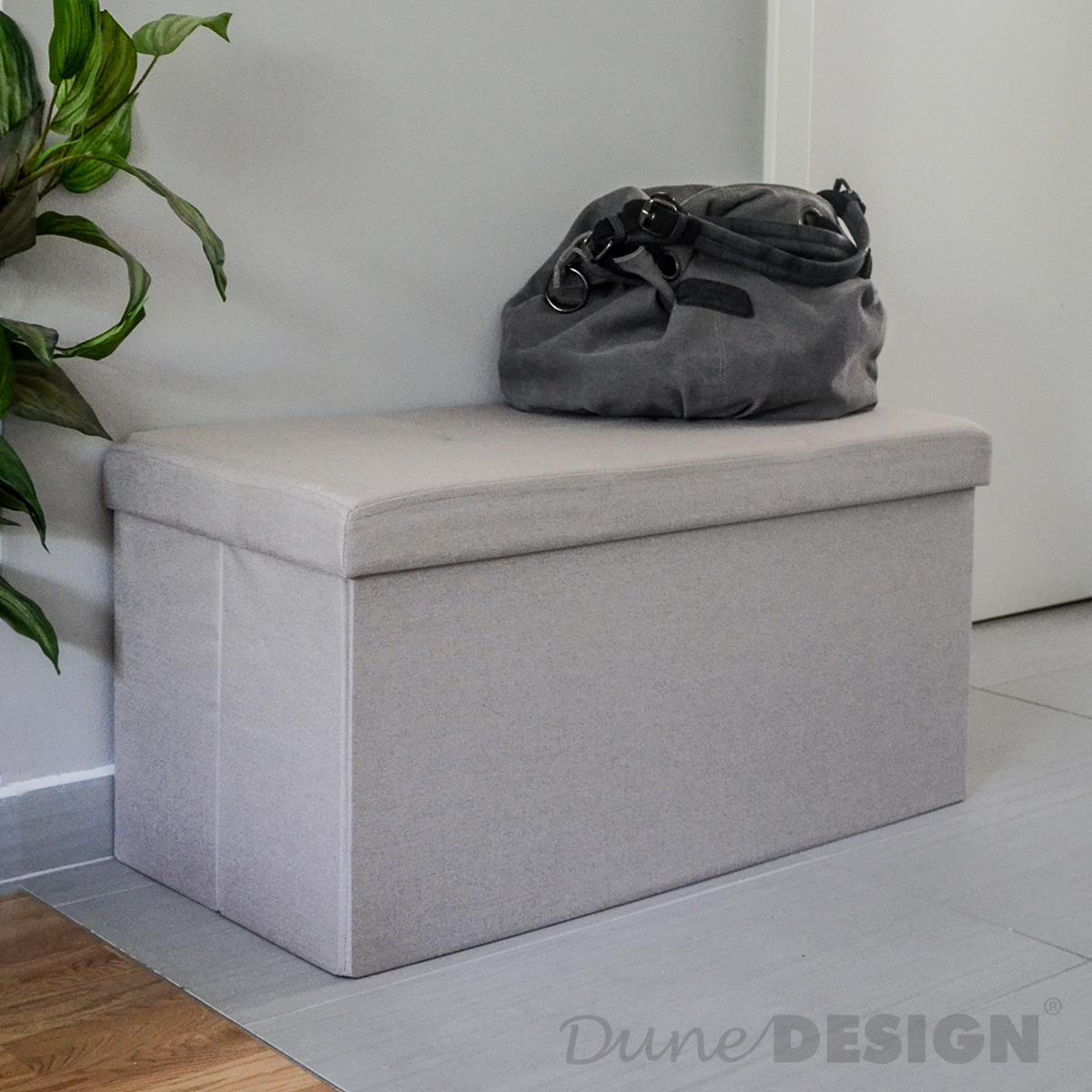 SITZBANK Faltbar, 76/38/38 cm, mit Trennwand, 80 Liter, Beige - Beige, Kunststoff (38/38/76cm) - Dunedesign