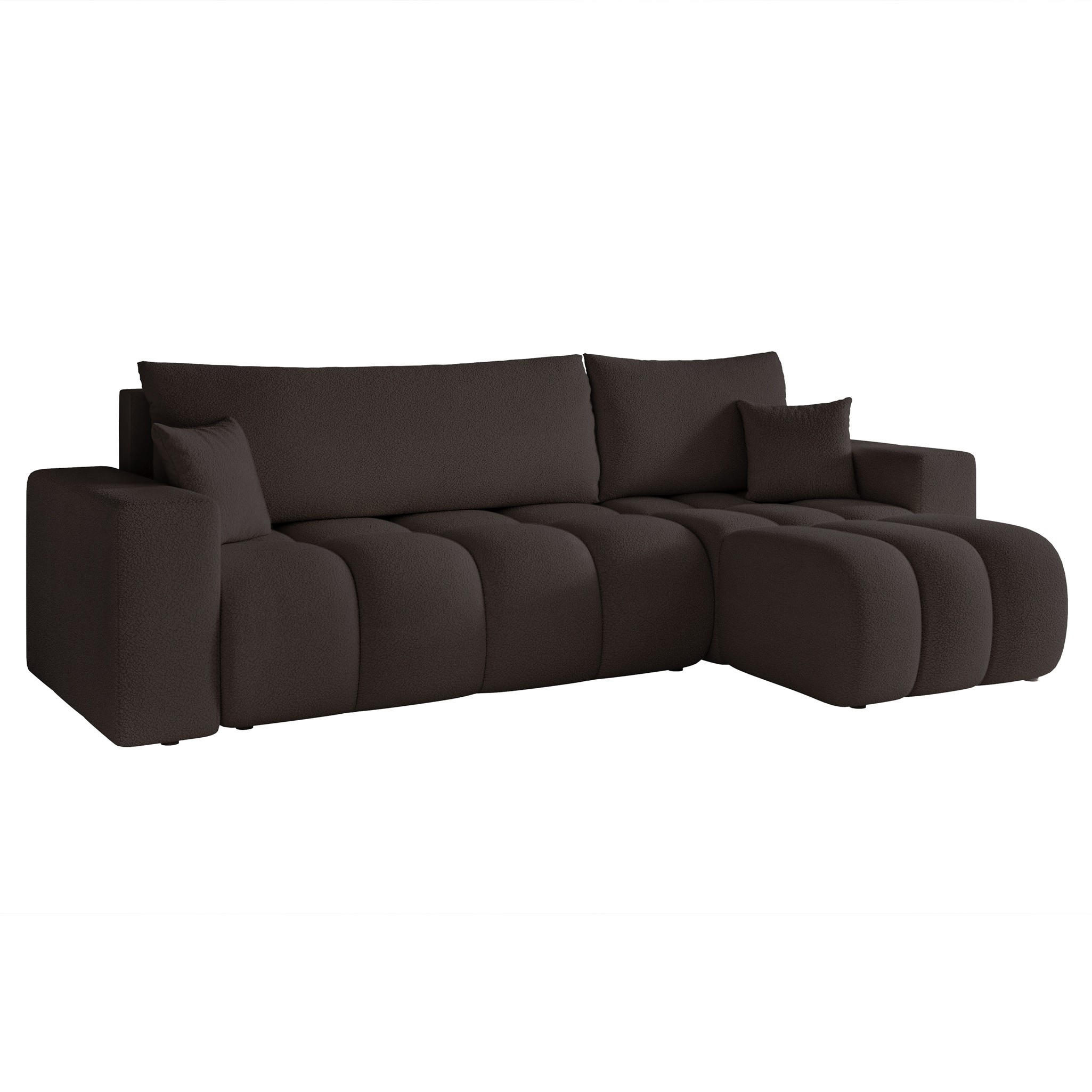 ECKSOFA Anabel Mit Schlaffunktion - Schwarz, Holzwerkstoff/Textil (145/248cm) - Fun Möbel