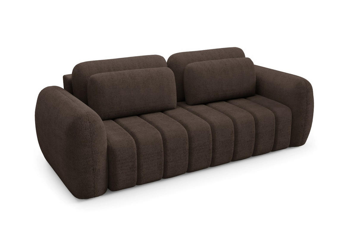 SCHLAFSOFA mit Bettkasten Premium Braun - Schwarz/Braun, Holz/Holzwerkstoff (266/95/110cm) - Furnisell