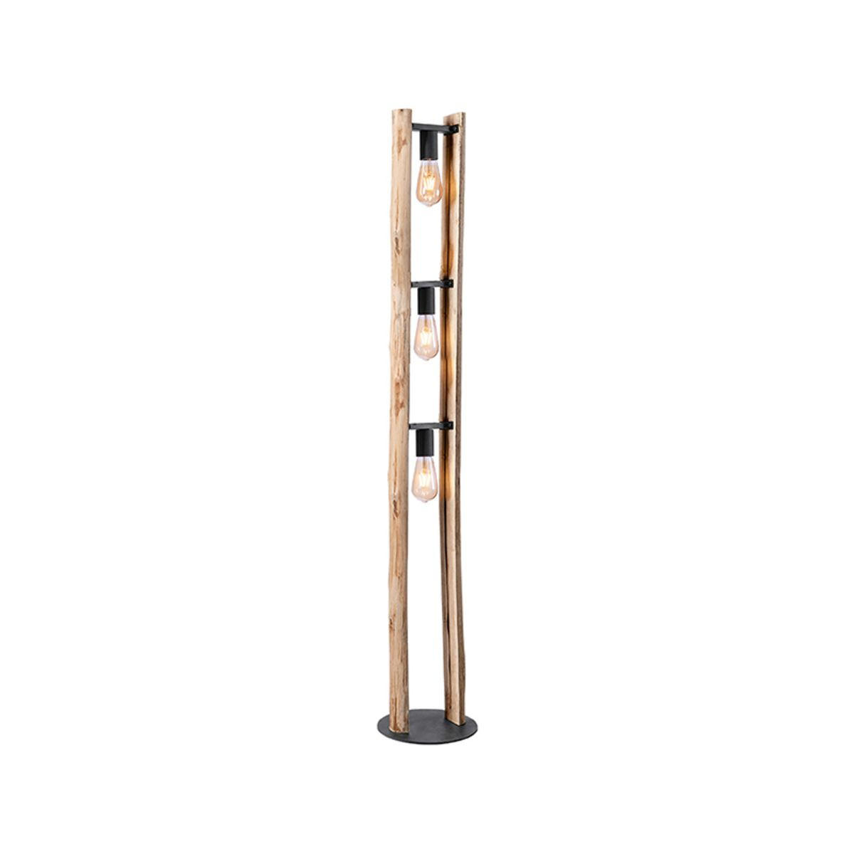 STEHLEUCHTE Woody Braun 25/25/150 cm - Braun, Holz (25/25/150cm) - LABEL51