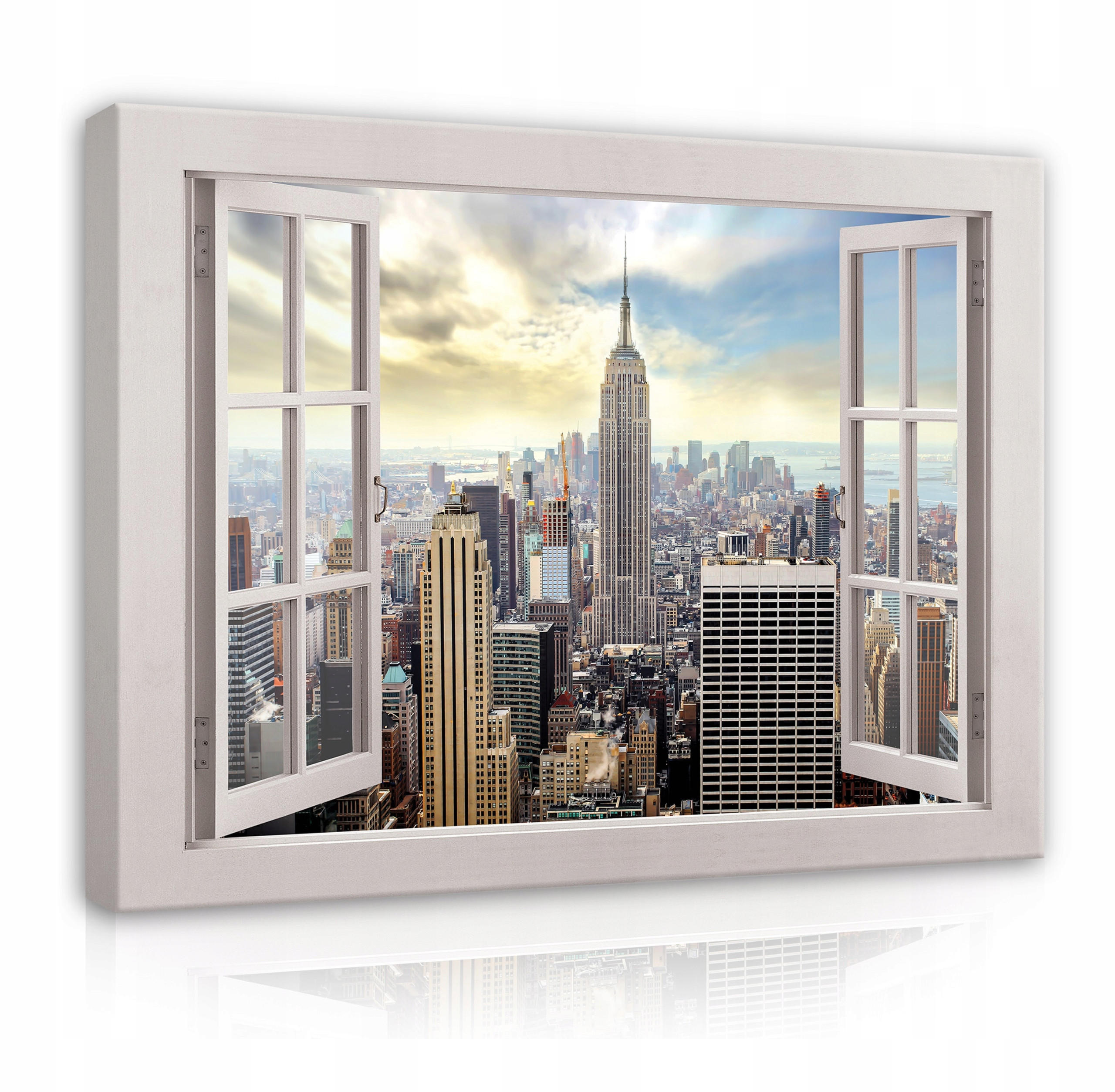 LEINWAND BILDER Stadt New York Wohnzimmer 80x60 - Multicolor, Holzwerkstoff (80/60cm) - Wallarena