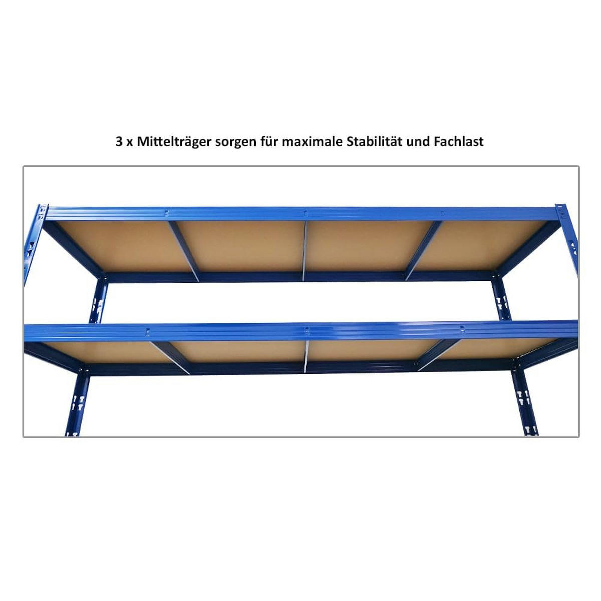 SCHWERLASTREGAL Goliath 2er-Set mit 2x 180x200x60 cm Fachlast 350 kg Blau - Blau, Metall (400/180/60cm) - PROREGAL
