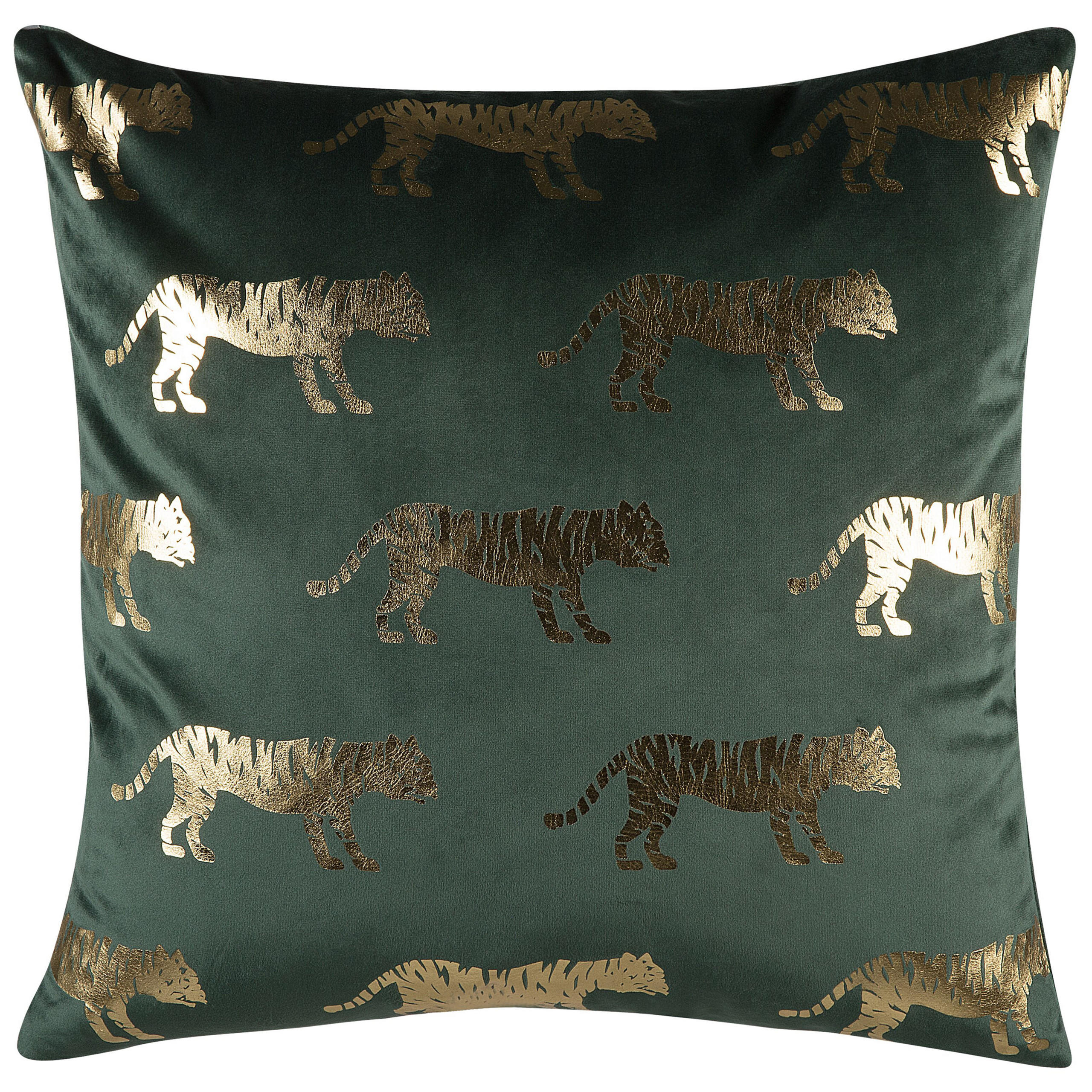 DEKOKISSEN 2er-Set Dunkelgrün 45/45 cm Bluebell - Dunkelgrün, Textil (45/45cm) - Beliani
