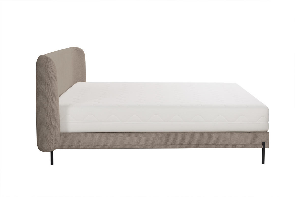 POLSTERBETT mit Matratze SIERRA, Beige, 140x200 cm - Beige, Textil (140/200cm) - KS Home Concept
